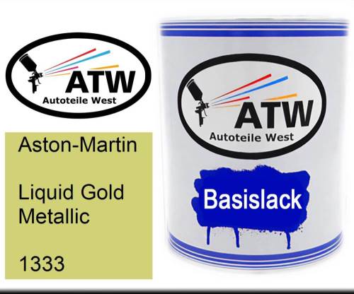 Aston-Martin, Liquid Gold Metallic, 1333: 1L Lackdose, von ATW Autoteile West.